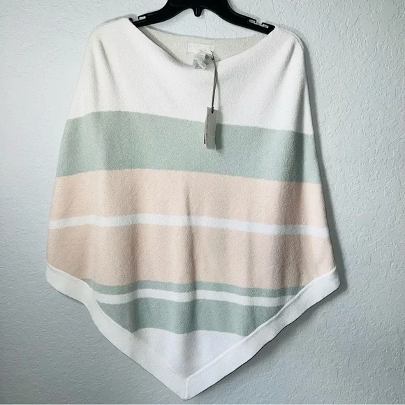 Barefoot Dreams Cozychic Ultra Lite Ocean Breeze Poncho Pastel Colors NWT - Picture 3 of 7